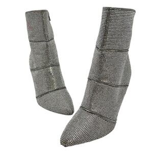 Elegant Silver Heeled Boots